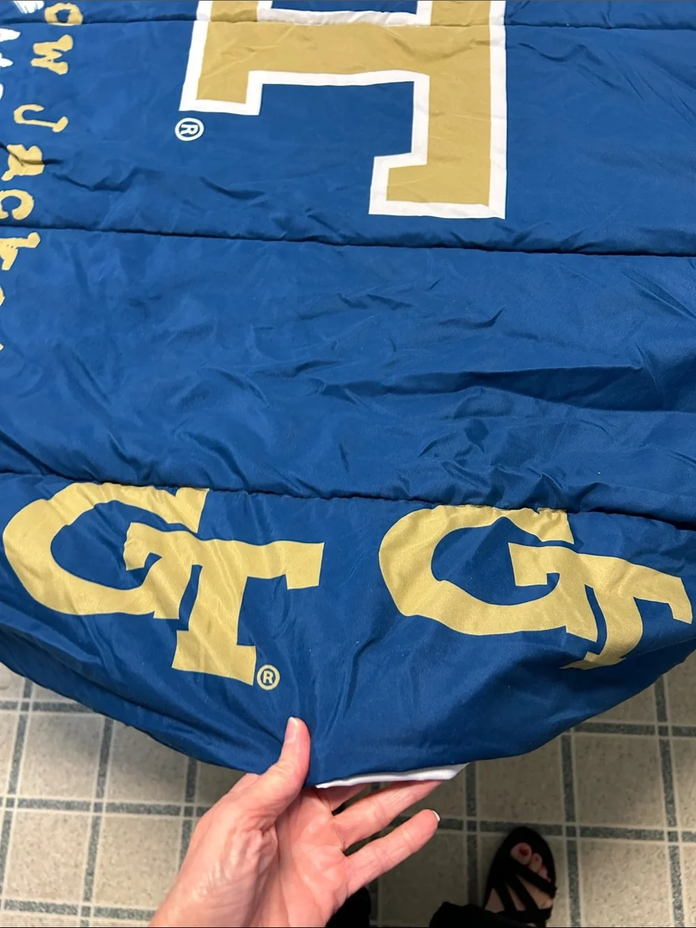 Georgia Tech Blue and Gold Comforter & Pillow Case